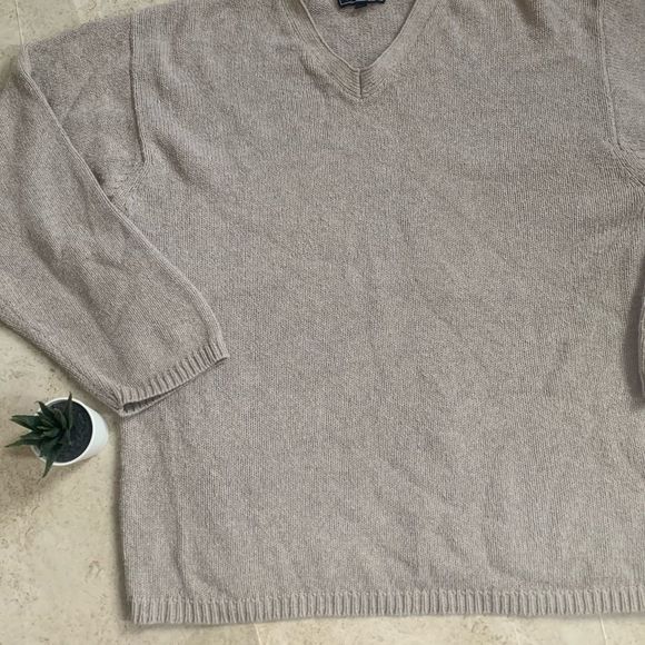 Levi’s | Tan Knit Cotton Long Sleeve Sweater - Picture 2 of 4